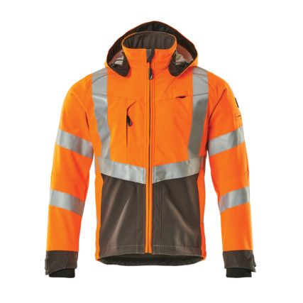 BLACKPOOL SOFTSHELL JACKET HI-VISORANGE/DARK ANTHRACITE (S)