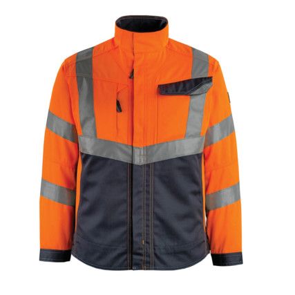 OXFORD JACKET HI-VIS ORANGE/DARK NAVY (S)