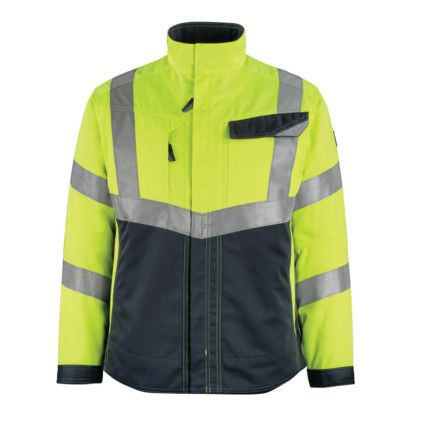 OXFORD JACKET HI-VIS YELLOW/DARK NAVY (S)