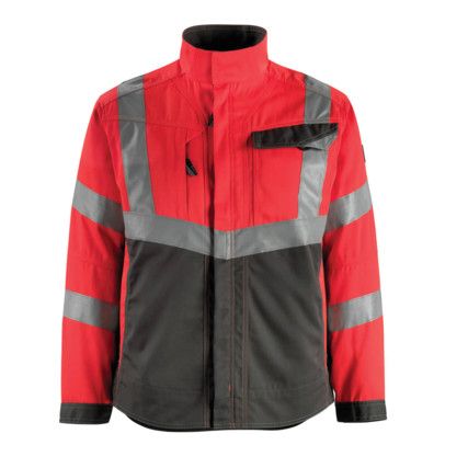 OXFORD JACKET HI-VIS RED/DARK ANTHRACITE (S)