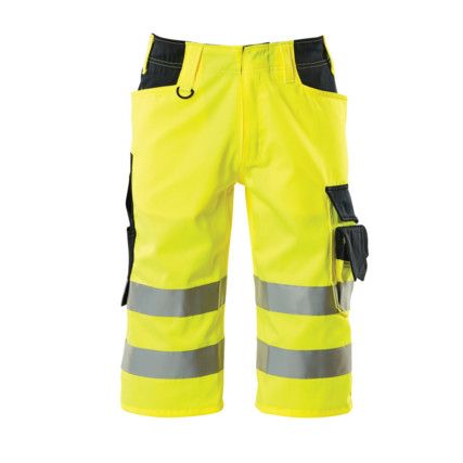 LUTON SHORTS, LONG HI-VISYELLOW/DARK NAVY (W40.5)