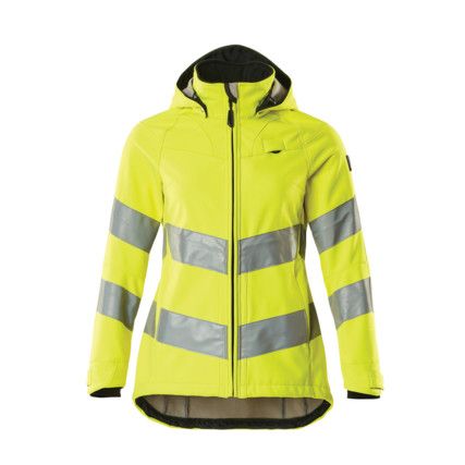 SOFTSHELL JACKET HI-VIS YELLOW (XS)