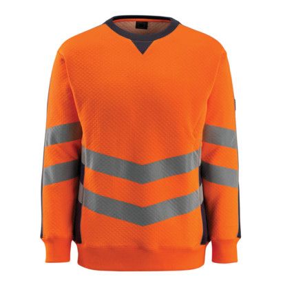 WIGTON SWEATSHIRT HI-VISORANGE/DARK NAVY (S)