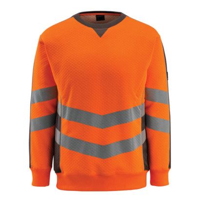 WIGTON SWEATSHIRT HI-VISORANGE/DARK ANTHRACITE (M)