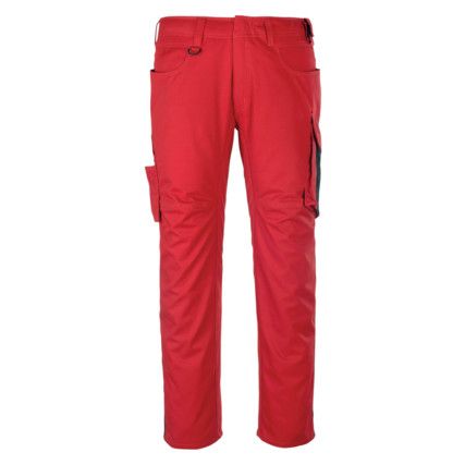 DORTMUND TROUSERS WITH THIGH POCKETS RED/BLACK (L32W27)