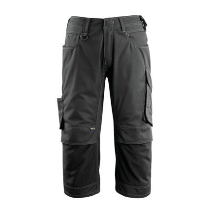 UNIQUE ALTONA 3/4 LENGTH TROUSERS WITHKNEEPAD POCKETS BLACK (W28.5)