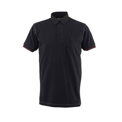 KRETA POLO SHIRT WITH CHEST POCKET BLACK (S)