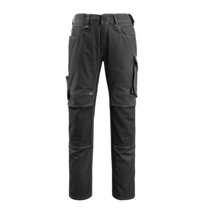 UNIQUE, Manheim, Work Trousers, Unisex, Black, Poly-Cotton, Waist 30.5", Regular