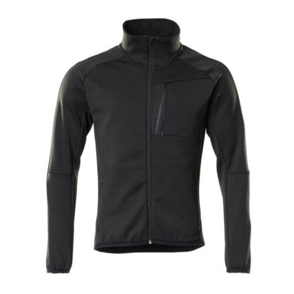 UNIQUE FLEECE JUMPER WITH ZIPPER BLACK(S)