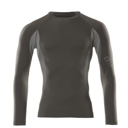 Parada, Thermal Top, Unisex, Grey, Bamboo Charcoal/Elastane/Polyamide/Polyester, Long Sleeve, XS