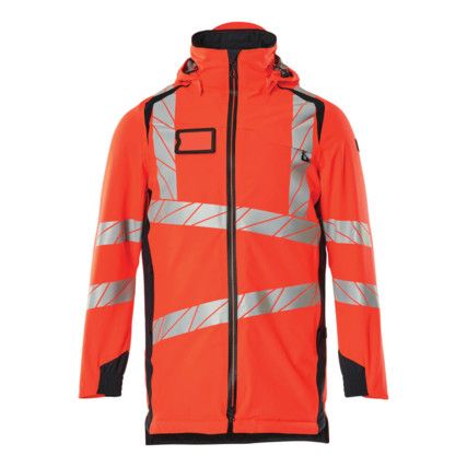 ACCELERATE SAFE PARKA JACKET HI-VIS RED/DARK NAVY(XS)