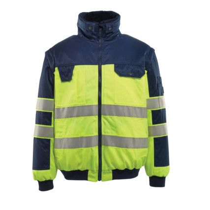 LIVIGNO PILOT JACKET HI-VISYELLOW/NAVY (XS)