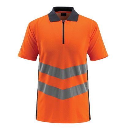 MURTON POLO SHIRT HI-VISORANGE/DARK NAVY (M)