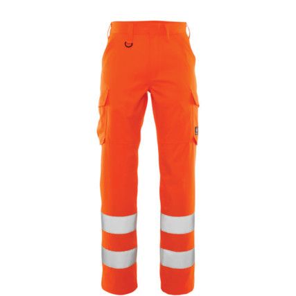 TROUSERS WITH THIGH POCKETS HI-VIS ORANGE (L30W27)