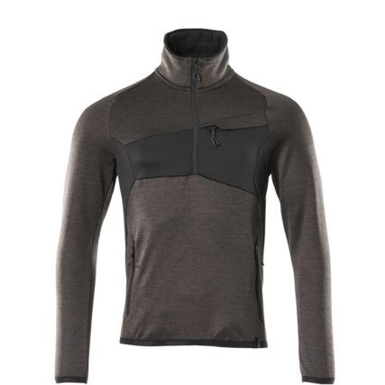 ACCELERATE FLEECE JUMPER WITH HALF ZIP DARKANTHRACITE/BLACK (S)