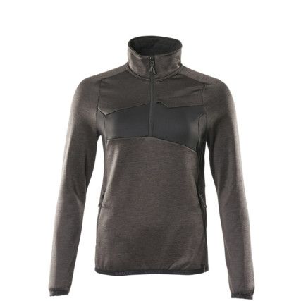 ACCELERATE FLEECE JUMPER WITH HALF ZIP DARKANTHRACITE/BLACK (XS)