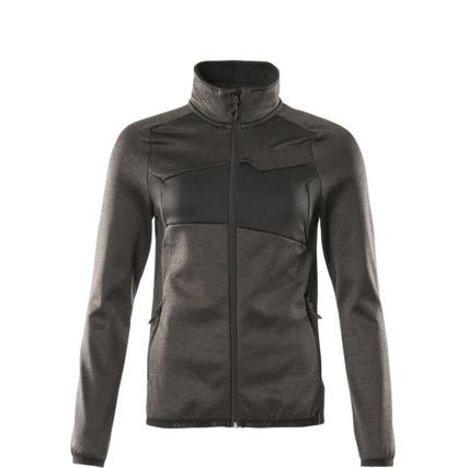 ACCELERATE FLEECE JUMPER WITH ZIPPER DARKANTHRACITE/BLACK (S)