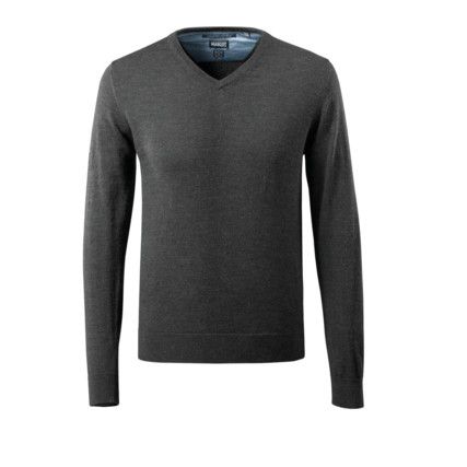 KNITTED JUMPER DARK ANTHRACITE/LIGHT GREY-FLECKED (M)