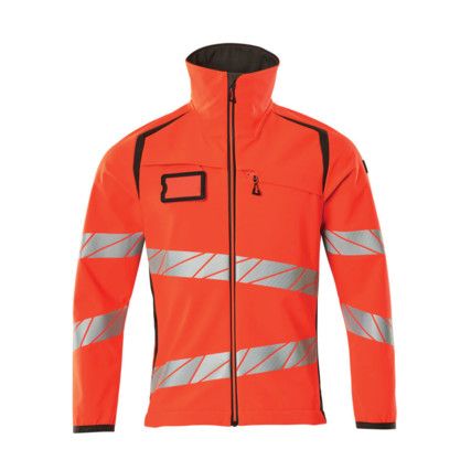 ACCELERATE SAFE SOFTSHELL JACKET HI-VIS RED/DARKANTHRACITE (S)