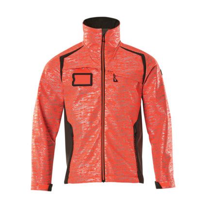 ACCELERATE SAFE SOFTSHELL JACKET HI-VIS RED/DARKANTHRACITE (S)