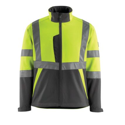 KIAMA SOFTSHELL JACKET HI-VISYELLOW/DARK ANTHRACITE (L)