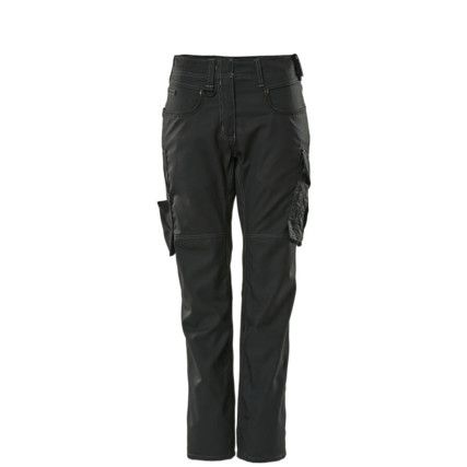 UNIQUE, Work Trousers, Women, Black, Poly-Cotton, Waist 24.5", Regular