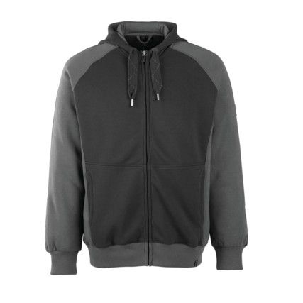 UNIQUE WIESBADEN HOODIE WITH ZIPPERBLACK/DARK ANTHRACITE (L)