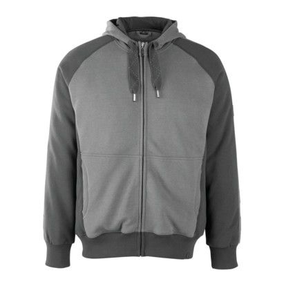 UNIQUE WIESBADEN HOODIE WITH ZIPPER DARKANTHRACITE/BLACK (XS)