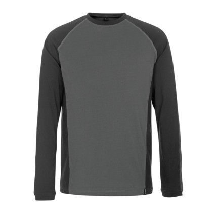 UNIQUE BIELEFELD T-SHIRT, LONG-SLEEVEDDARK ANTHRACITE/BLACK (XS)