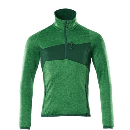 ACCELERATE FLEECE JUMPER WITH HALF ZIP GRASSGREEN/GREEN (XS)