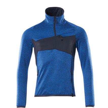 ACCELERATE FLEECE JUMPER WITH HALF ZIP AZUREBLUE/DARK NAVY (XS)