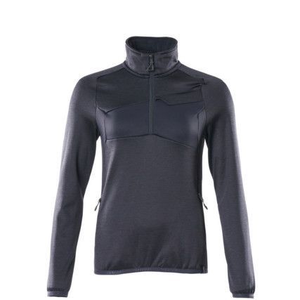 ACCELERATE FLEECE JUMPER WITH HALF ZIP DARKNAVY (XS)