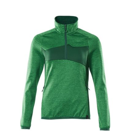 ACCELERATE FLEECE JUMPER WITH HALF ZIP GRASSGREEN/GREEN (XS)