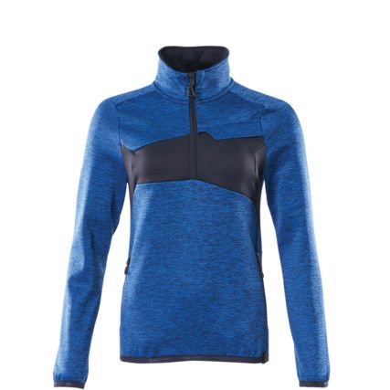 ACCELERATE FLEECE JUMPER WITH HALF ZIP AZUREBLUE/DARK NAVY (XS)