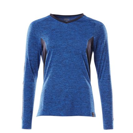 ACCELERATE T-SHIRT, LONG-SLEEVED AZURE BLUE-FLECKED/DARK NAVY (L(1 PCS.))