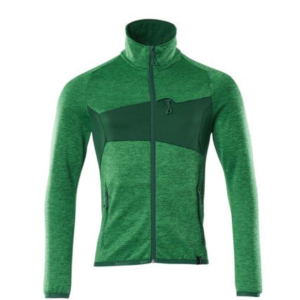 ACCELERATE FLEECE JUMPER WITH ZIPPER GRASSGREEN/GREEN (XS)