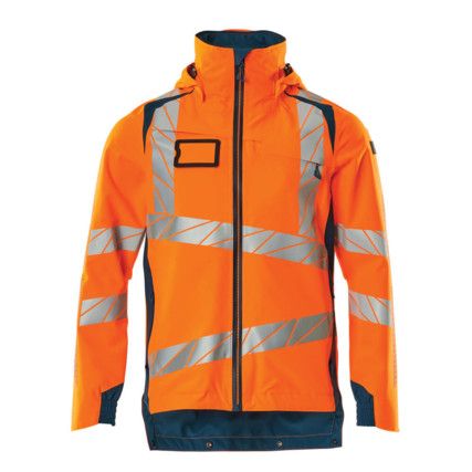 ACCELERATE SAFE OUTER SHELL JACKET HI-VISORANGE/DARK PETROLEUM (S)