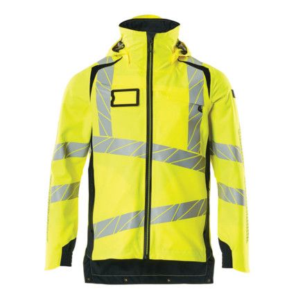 ACCELERATE SAFE OUTER SHELL JACKET HI-VISYELLOW/DARK NAVY (S)