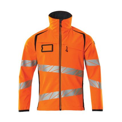 ACCELERATE SAFE SOFTSHELL JACKET HI-VISORANGE/DARK NAVY (S)