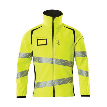 ACCELERATE SAFE SOFTSHELL JACKET HI-VISYELLOW/BLACK (S)