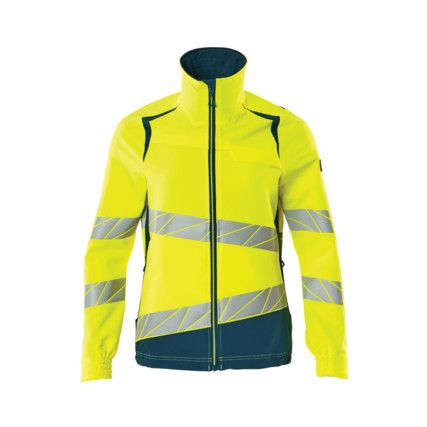 ACCELERATE SAFE JACKET HI-VIS YELLOW/DARKPETROLEUM (XS)