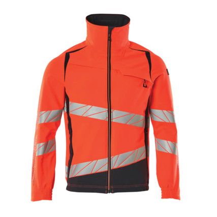 ACCELERATE SAFE JACKET HI-VIS RED/DARK NAVY (S)