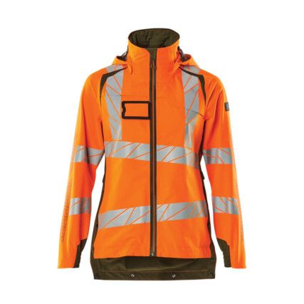 ACCELERATE SAFE OUTER SHELL JACKET HI-VISORANGE/MOSS GREEN (XS)