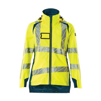 ACCELERATE SAFE OUTER SHELL JACKET HI-VISYELLOW/DARK PETROLEUM (M)