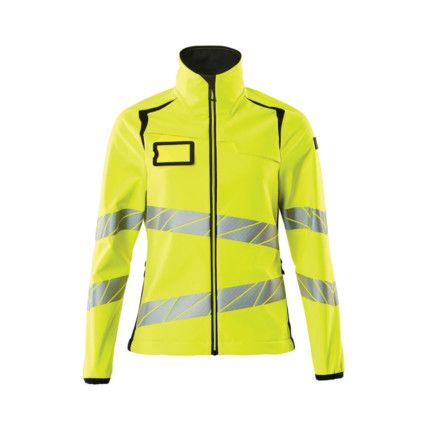 ACCELERATE SAFE SOFTSHELL JACKET HI-VISYELLOW/BLACK (XS)