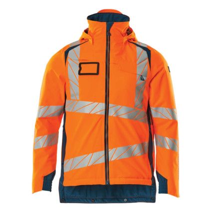 ACCELERATE SAFE WINTER JACKET HI-VIS ORANGE/DARKPETROLEUM (S)