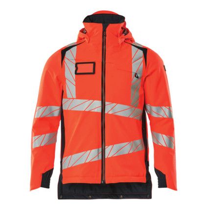 ACCELERATE SAFE WINTER JACKET HI-VIS RED/DARKNAVY (S)