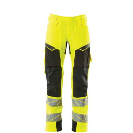 ACCELERATE SAFE TROUSERS WITH KNEEPAD POCKETSHI-VIS YELLOW/BLACK (L30W30.5)