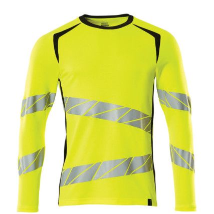 ACCELERATE SAFE T-SHIRT, LONG-SLEEVED HI-VISYELLOW/BLACK (2XL(1 PCS.))