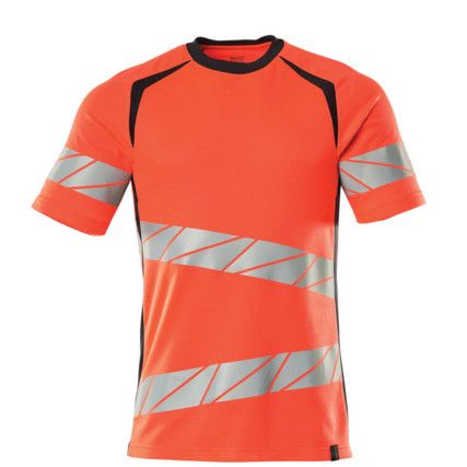 ACCELERATE SAFE T-SHIRT HI-VIS RED/DARK NAVY (L(1PCS.))